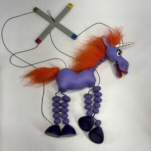 Vintage 1998 Bozart Delilah The Unicorn 11" Marionette Daniel Oates Puppet